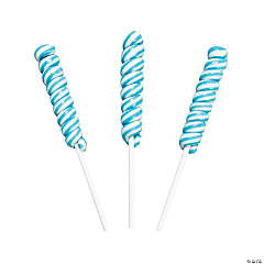 Light Blue Mini Twisty Lollipops - 24 Pc.