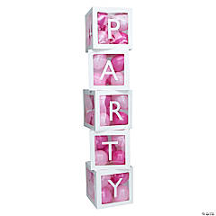 Light Pink & Pink Party Balloon Box Kit - 101 Pc.
