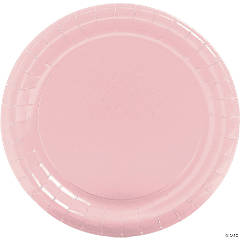 Light Pink Paper Dessert Plates - 24 Ct.
