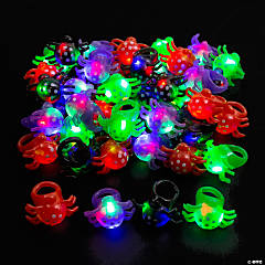 Light-Up Flashing Spider Rings - 48 Pc.
