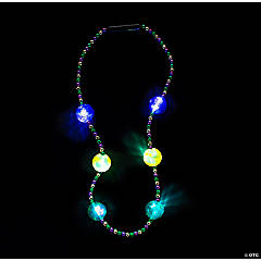 Light-Up Mardi Gras Bead Necklaces - 6 Pc.