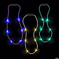 Light-Up Mardi Gras Beaded Necklaces - 6 Pc.