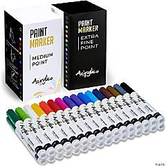 Loomini, Assorted Colors, Acrylic Paint Pens - 40 Set, 1 set