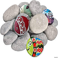 Loomini, Assorted Colors, DIY Painting Rocks: 20 Large Flat Stones, 1 set
