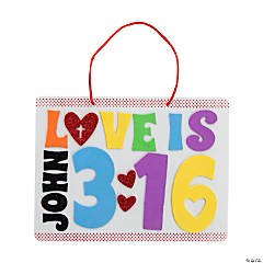 Love Is John 3:16 Sign Craft Kit - Makes 12