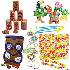 Luau At-Home Game Night Outdoor Games & Leis Assortment - 16 Pc.