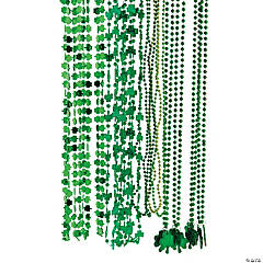 Lucky St. Patrick’s Day Bead Necklace Assortment - 72 Pc.