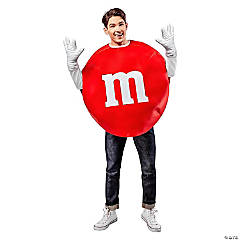 M & M Red Adult Costume  One Size