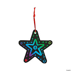 Magic Color Scratch Star Christmas Ornaments