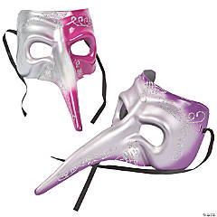 Mardi Gras Long-Nose Masks - 6 Pc.