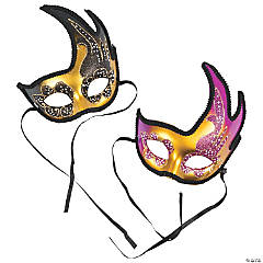 Mardi Gras Winged Masks - 6 Pc.