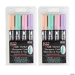 Marvy Uchida® Bistro Chalk Markers, Broad Tip, Blush Pink, Peppermint, Pastel Peach, Pale Violet, 4 Per Pack, 2 Packs
