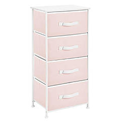 mDesign Cosmetic Organizer Storage Center, 6 Sections - Light Pink/Blush
