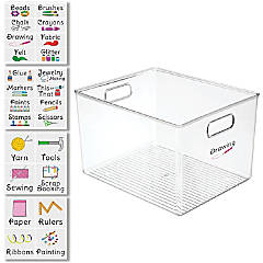Mini Plastic Storage Box with Locking Lid Clear Plastic Organizer for Small  Crafts Stationery Jewelry Sewing Classroom 
