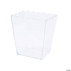 Medium Clear Scalloped Containers - 3 Pc.