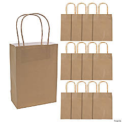 Medium Gold Kraft Paper Gift Bags
