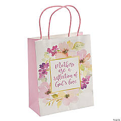 Medium Religious Mother’s Day Flower Gift Bags – 12 Pc.