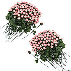 Mega Bulk 300 Pc. Pink Foil-Wrapped Chocolate Roses