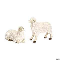 Melrose International Sheep Figurines, 5 and 7 Inches (Set of 4)
