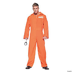 Men's Orange Prison Jumpsuit Costume