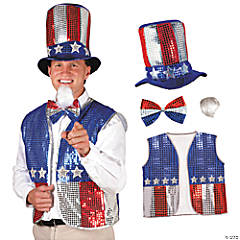 Men's Patriotic Uncle Sam Costume Set