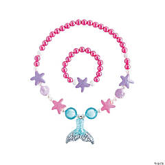 Mermaid Beaded Necklace & Bracelet Sets
