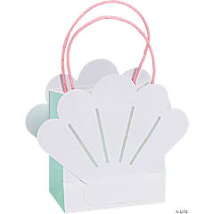 Mermaid Shell Paper Gift Bags - 12 Pc.