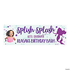 Mermaid Sparkle Party Photo Custom Banner - Medium