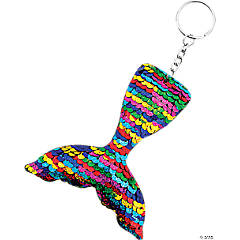 Mermaid Tail Flipping Sequin Keychains