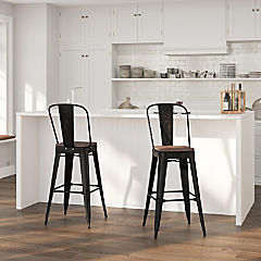 Merrick Lane 30" White Counter Bar Stool