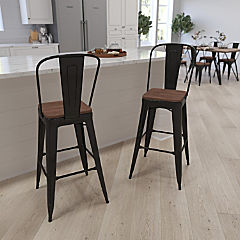 Merrick Lane 30" White Counter Bar Stool