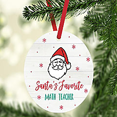 Metal Ornament Favorite Math Teacher