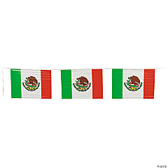 Mexican Flag Plastic Pennant Banner