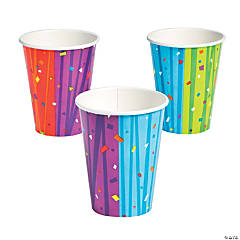 Fun Express Kids' Turkey Reusable Plastic Cups with Lids & Straws - 12 Ct