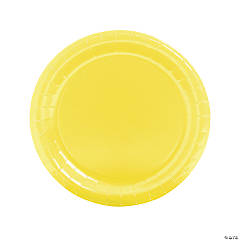Mimosa Yellow Paper Dinner Plates - 24 Ct.