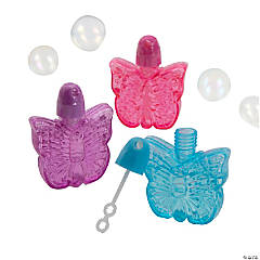 Mini Butterfly-Shaped Bubble Bottles - 12 Pc.