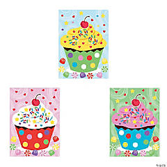 Mini Cupcake Sticker Scenes - 12 Pc.