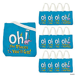 Mini Dr. Seuss™ Oh, the Places You’ll Go Canvas Tote Bags - 12 Pc.