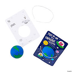 Mini Earth Stress Ball Valentine Exchanges with Card for 12