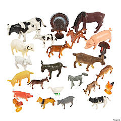 Mini Farm Animal Figures - 24 Pc.