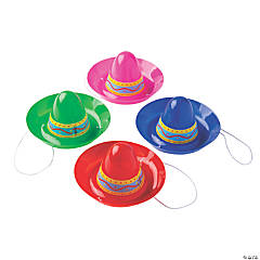 Mini Fiesta Sombrero Hats - 12 Pc.