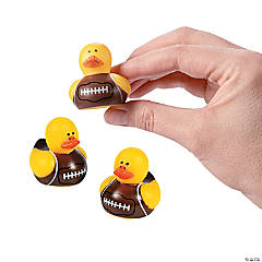 Mini Football Rubber Ducks - 24 Pc.