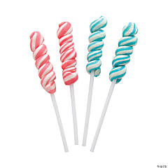 Mini Gender Reveal Twisty Lollipops - 24 Pc.