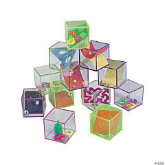 Mini Glitter Cube Brain Teasers - 24 Pc.