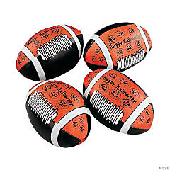 Mini Halloween Footballs - 12 Pc.