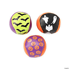 Mini Halloween Ghost, Bat, Jack-O’-Lantern Kickballs - 12 Pc.