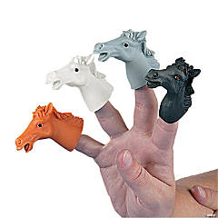 Mini Horse Finger Puppets - 12 Pc.