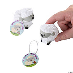 Mini Lamb Pull-Back Toys with Card for 12