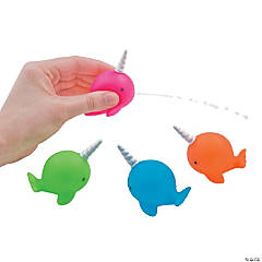 Mini Neon Narwhal Squirt Toys - 12 Pc.