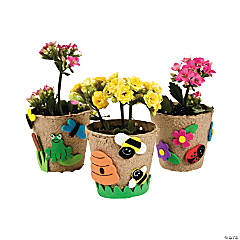 Mini Papier-Mâché Garden Pot Craft Kit - Makes 12